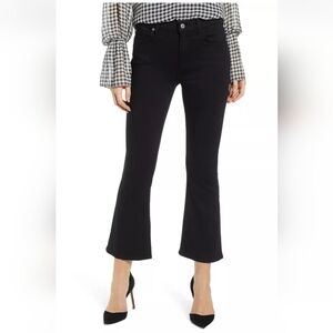 7 For All Mankind Black Slim Kick High Rise Jeans Size 27